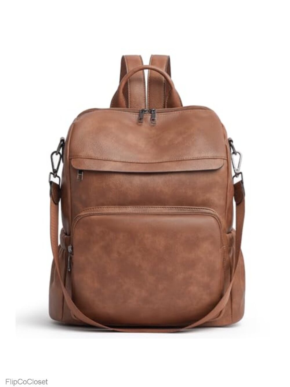 Anti-Theft Vegan Leather Convertible Backpack Purse 3-in-1 Travel Crossbody